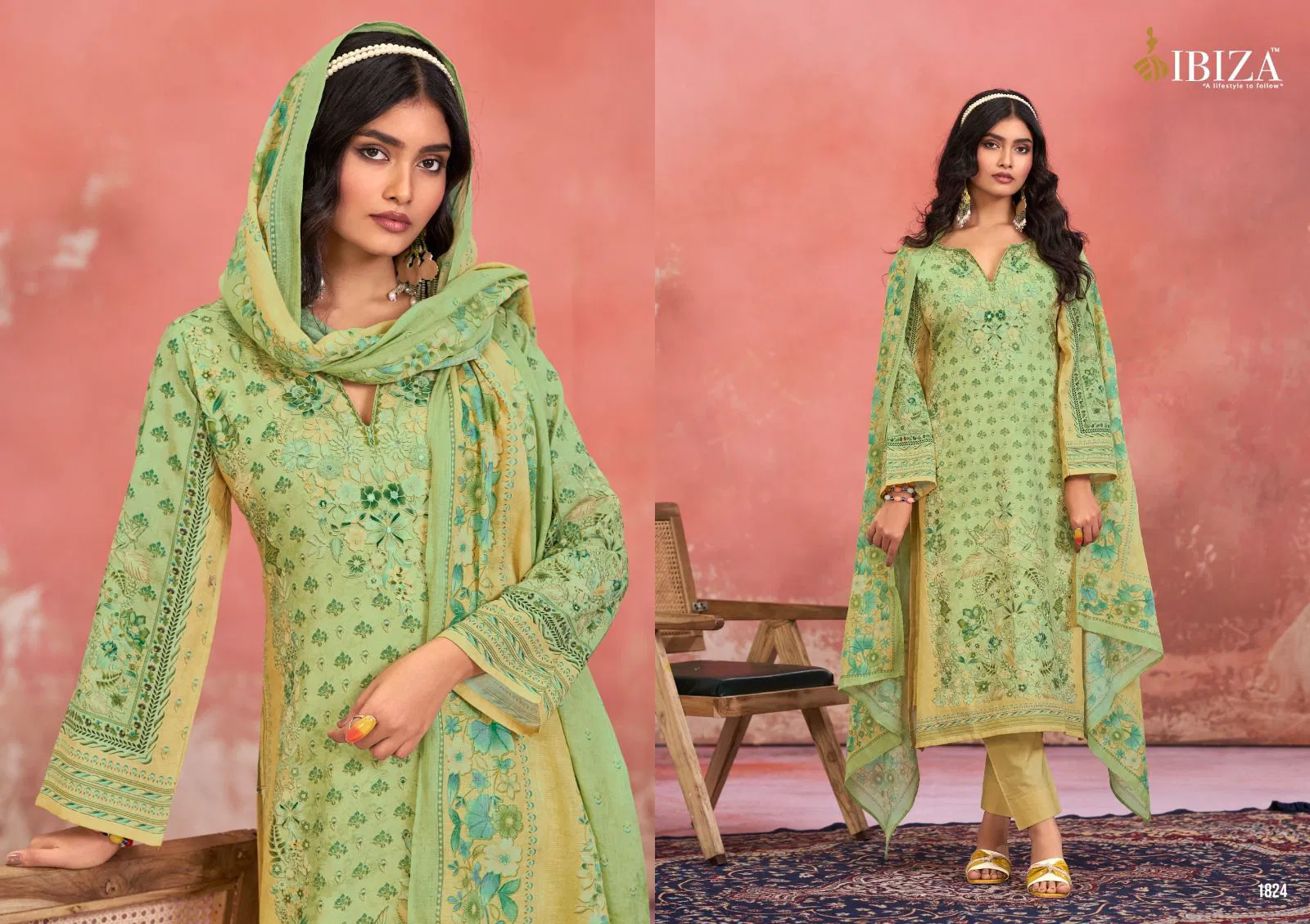 Gulrez By Ibiza Linen Digital Printed Designer Salwar Kameez Wholesale Online